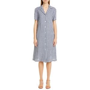 Mansur Gavriel Gingham Linen Shirtdress